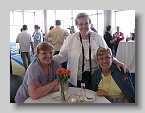 70  Mary Lou Robbins, Nancy Kast, + Gussie Farrice enjoying the Social  [JK]